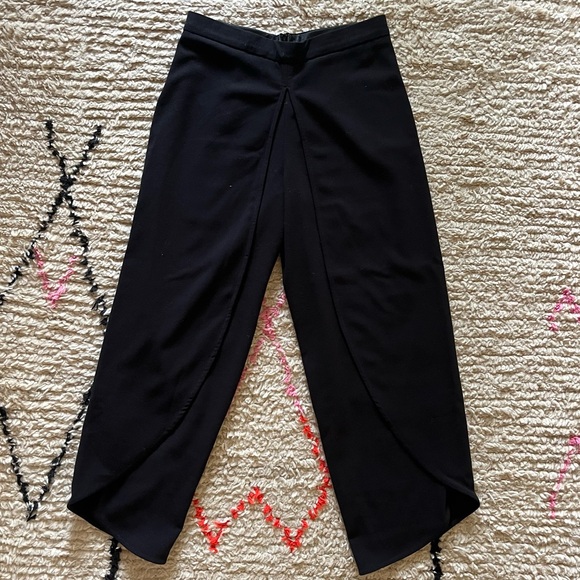 Rodebjer Nala Crepe Trouser Pants in Black - Picture 2 of 4